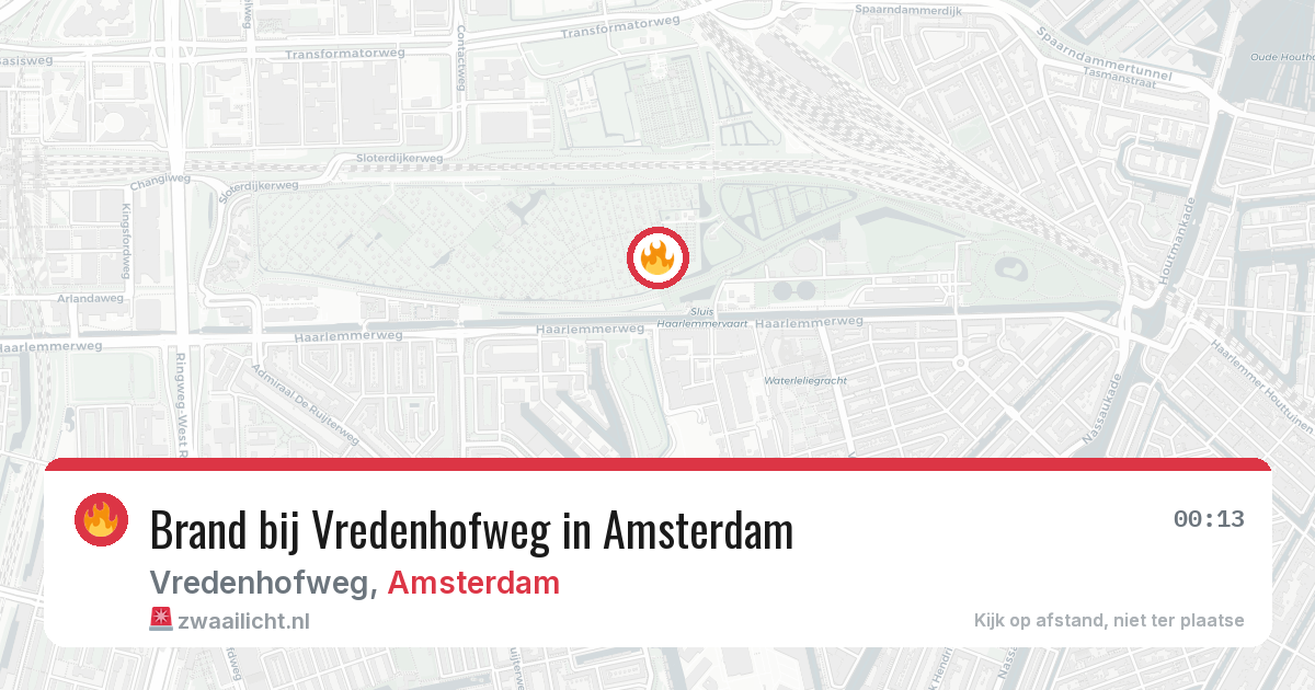 Brand bij Vredenhofweg in Amsterdam — 27 jun 2026