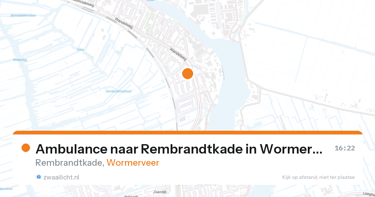 Ambulance naar Rembrandtkade in Wormerveer — 30 jun 2026