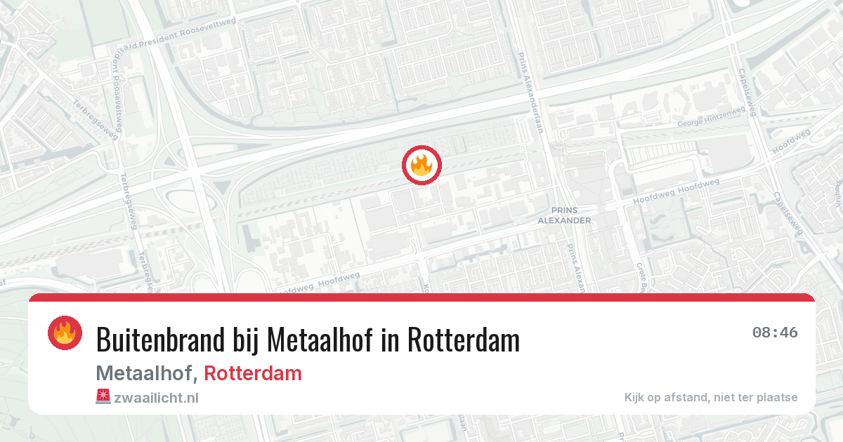 Buitenbrand bij Metaalhof in Rotterdam — 16 mei 2026