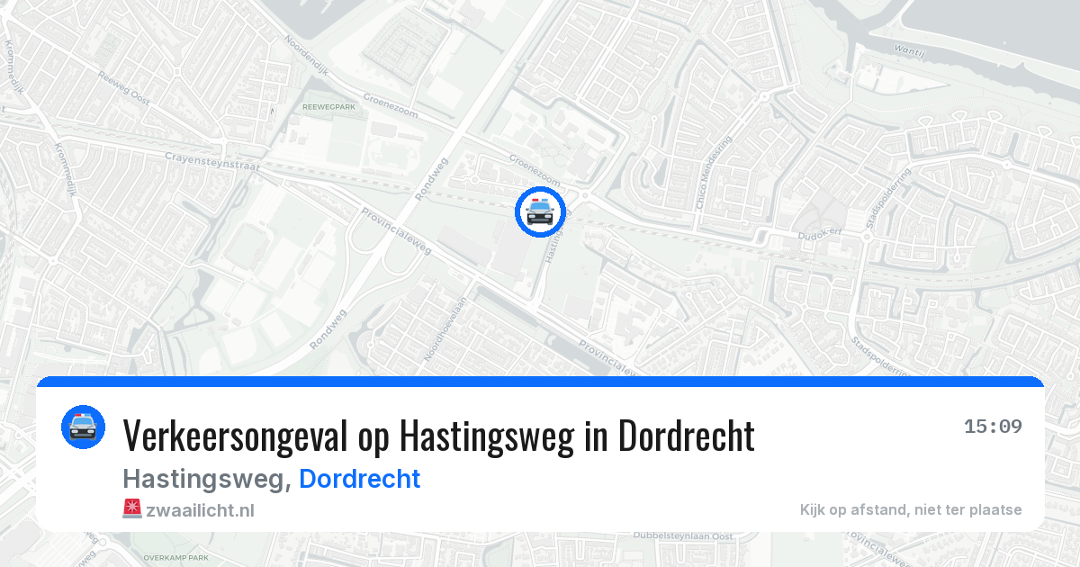 Verkeersongeval op Hastingsweg in Dordrecht — 5 aug 2026