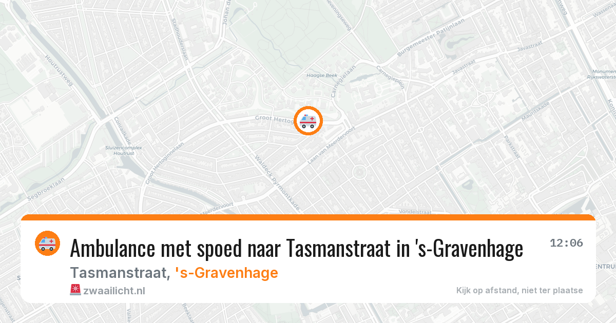 Ambulance met spoed naar Tasmanstraat in 's-Gravenhage — 13 jul 2026