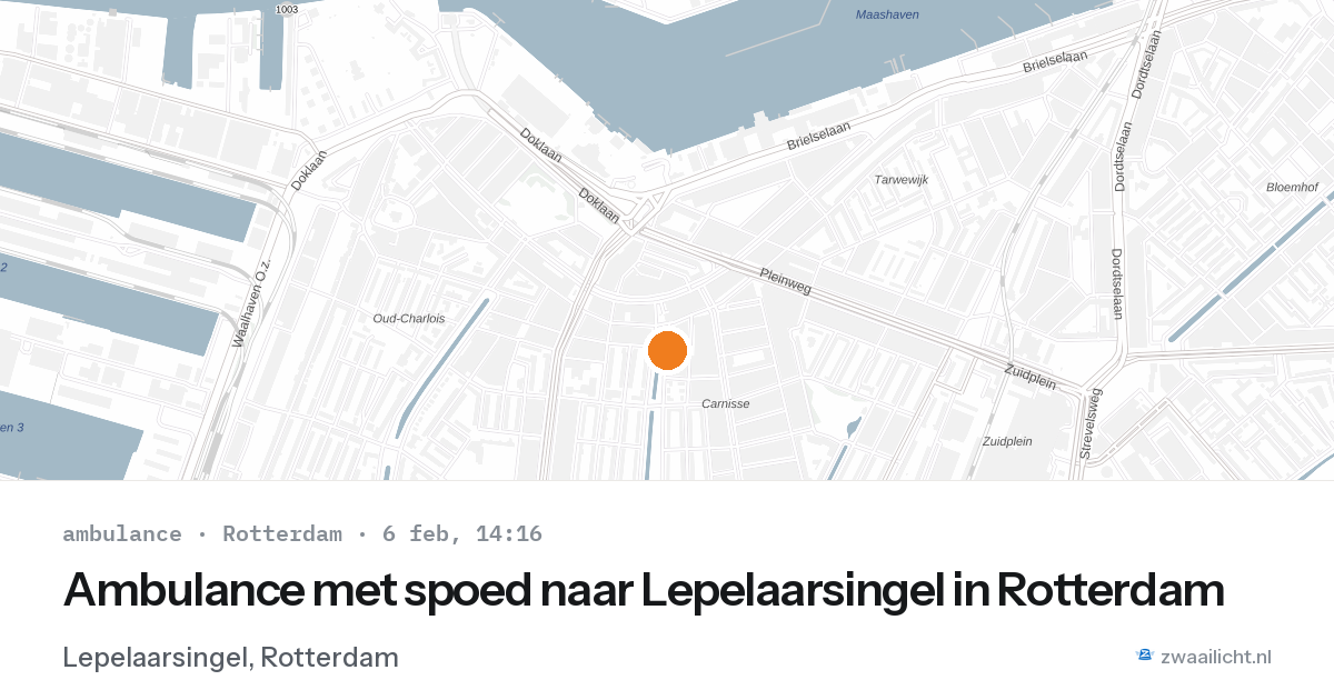 Ambulance met spoed naar Lepelaarsingel in Rotterdam — 6 feb 2026