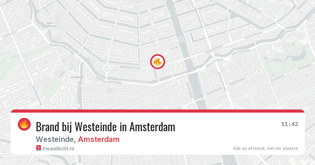 Brand bij Westeinde in Amsterdam — 30 jun 2026
