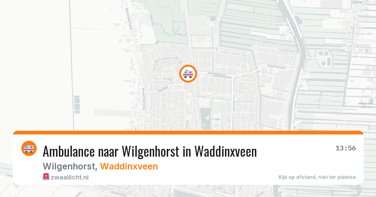 Ambulance naar Wilgenhorst in Waddinxveen — 14 jun 2026