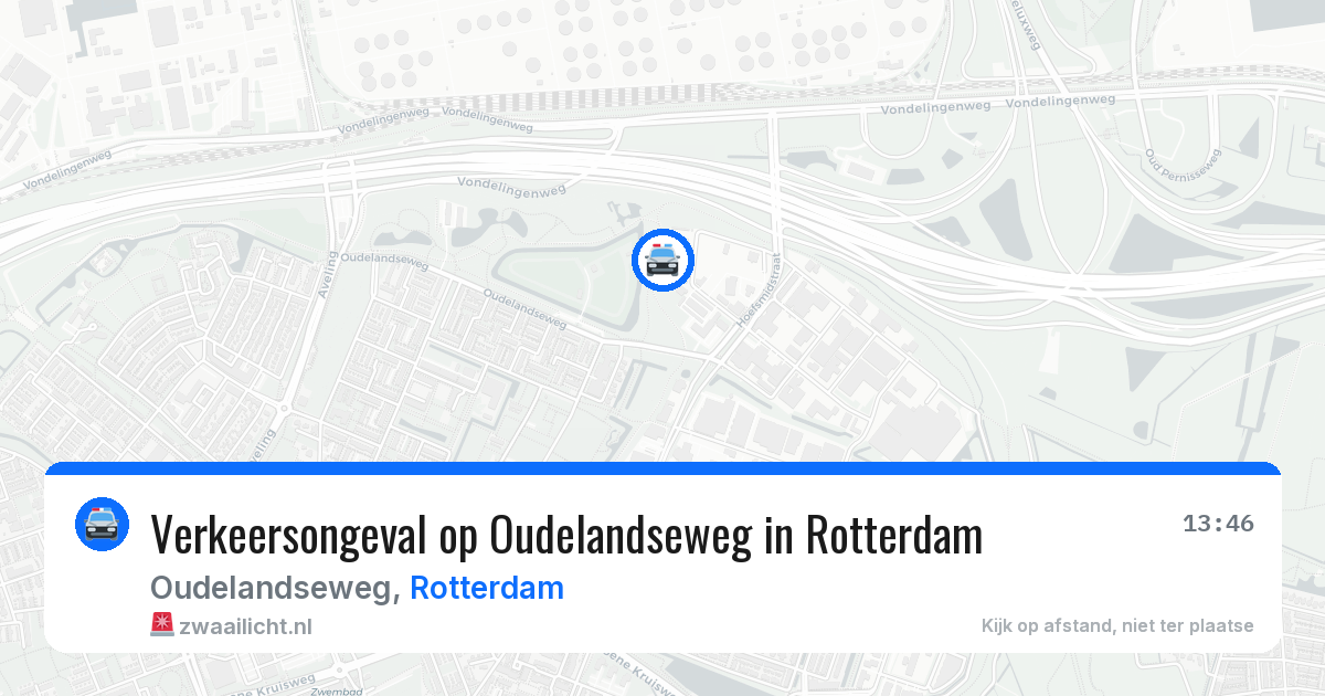 Verkeersongeval op Oudelandseweg in Rotterdam — 9 mei 2026