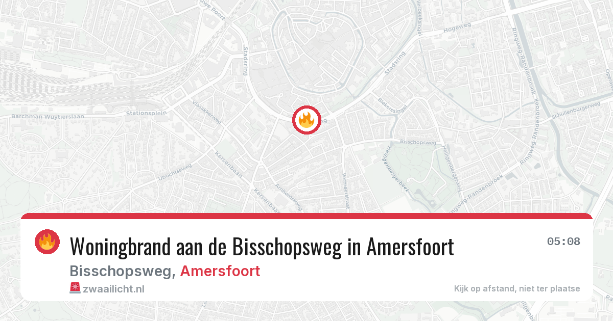 Woningbrand aan de Bisschopsweg in Amersfoort — 5 feb 2026