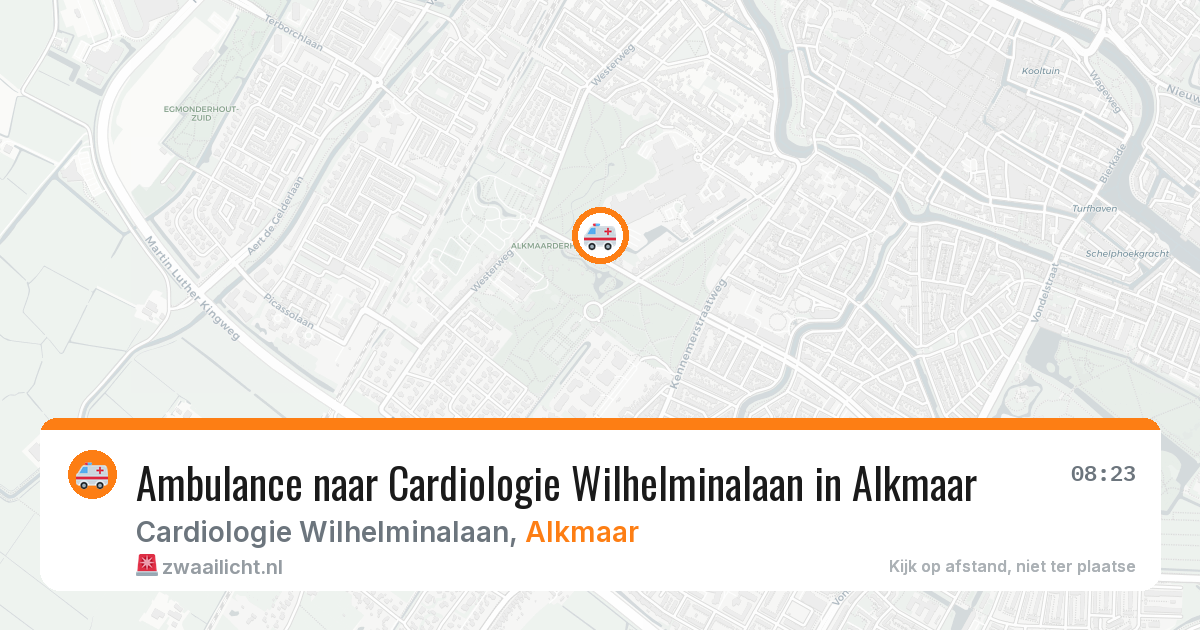Ambulance naar Cardiologie Wilhelminalaan in Alkmaar — 9 feb 2026