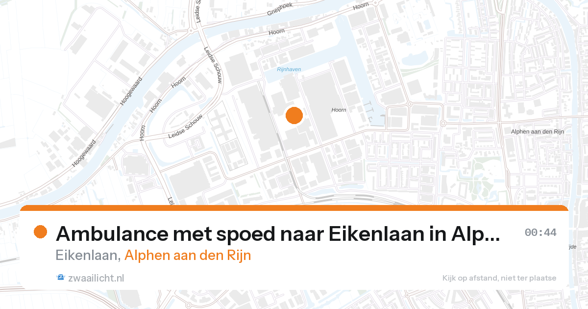 Ambulance met spoed naar Eikenlaan in Alphen aan den Rijn — 26 aug 2026