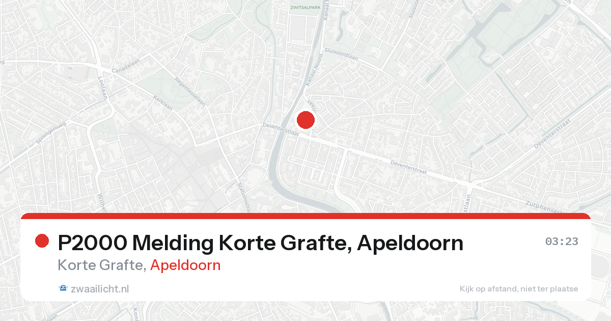 P2000 Melding Korte Grafte, Apeldoorn — 31 jan 2026