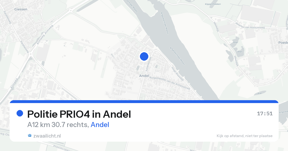 Politie PRIO4 in Andel — 6 aug 2026 | 🚨 Zwaailicht.nl