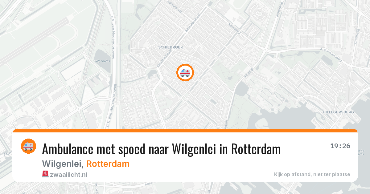 Ambulance met spoed naar Wilgenlei in Rotterdam — 28 jun 2026
