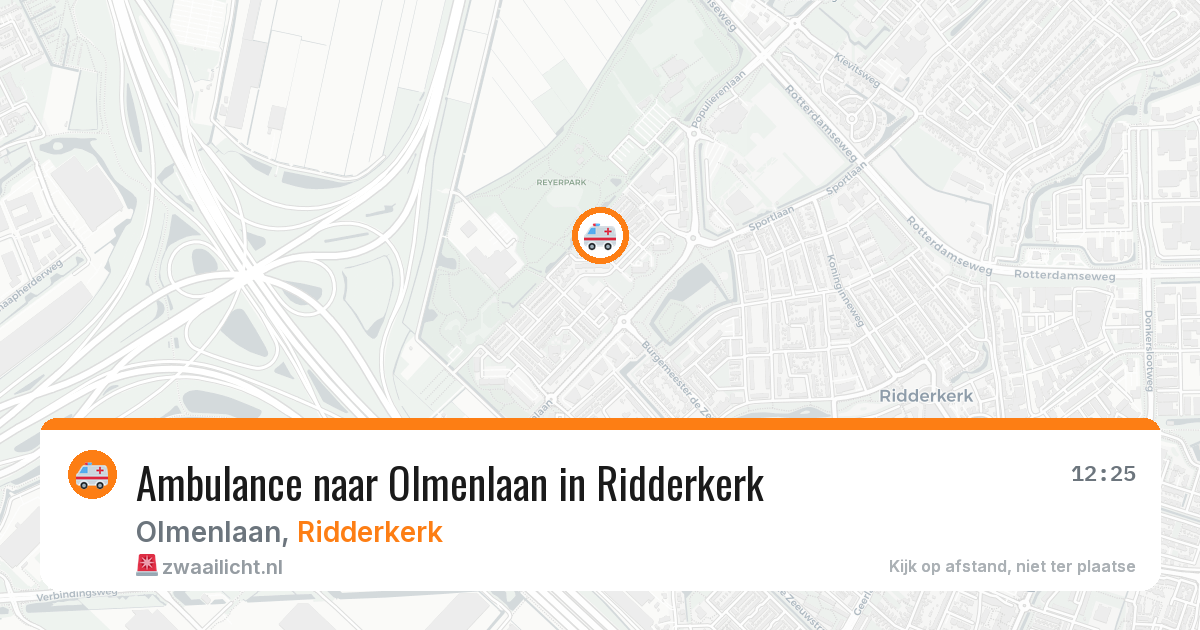 Ambulance naar Olmenlaan in Ridderkerk — 23 jun 2026