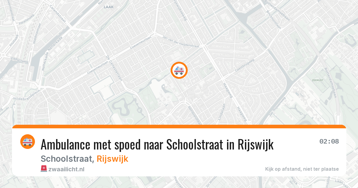 Ambulance met spoed naar Schoolstraat in Rijswijk — 27 mei 2026