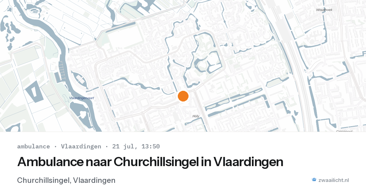 Ambulance naar Churchillsingel in Vlaardingen — 21 jul 2026