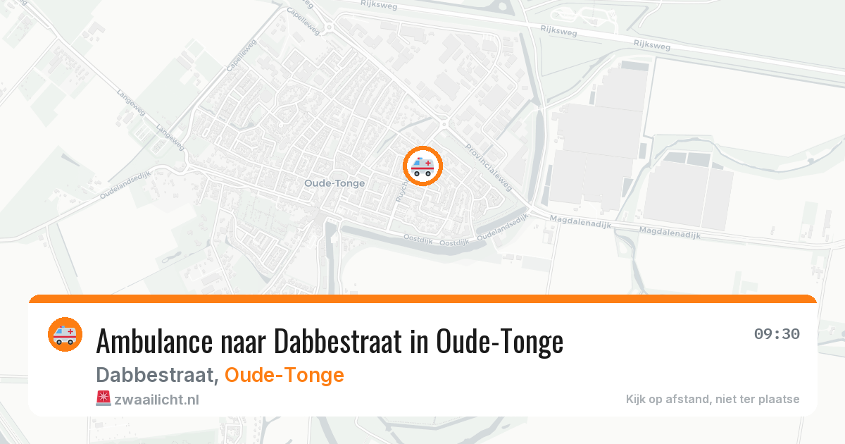 Ambulance naar Dabbestraat in Oude-Tonge — 15 mrt 2026