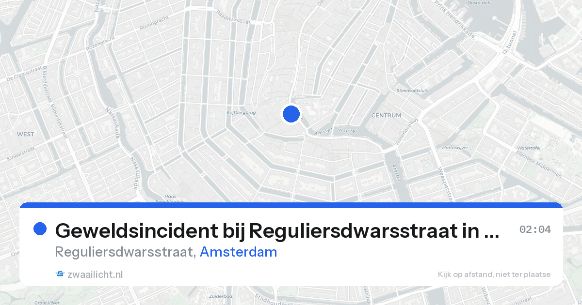 Geweldsincident bij Reguliersdwarsstraat in Amsterdam — 23 aug 2026