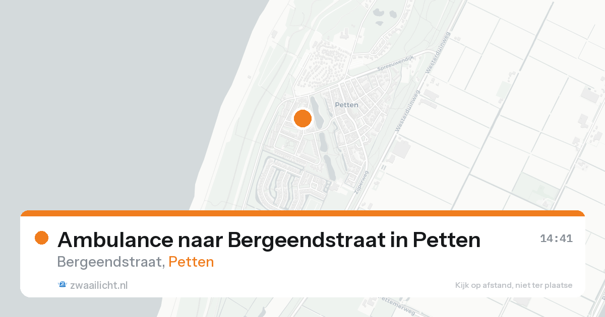 Ambulance naar Bergeendstraat in Petten — 22 aug 2026