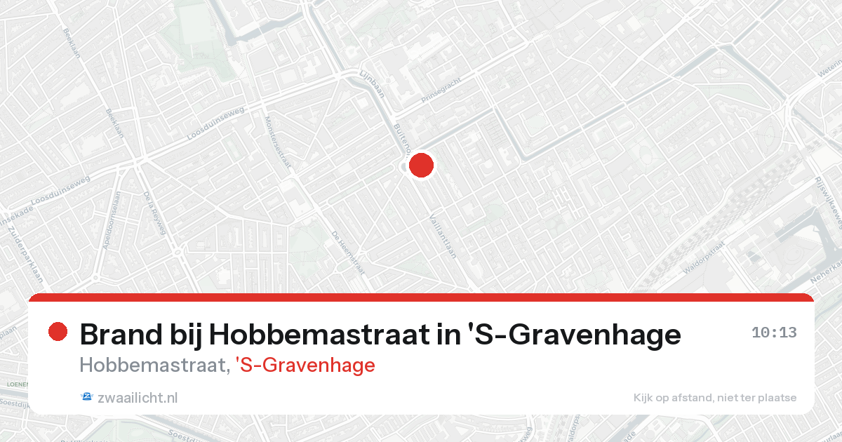 Brand bij Hobbemastraat in 'S-Gravenhage — 21 aug 2026