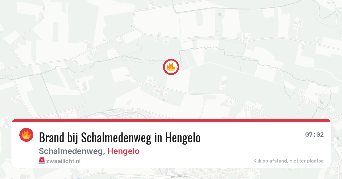 Brand bij Schalmedenweg in Hengelo — 20 jun 2026