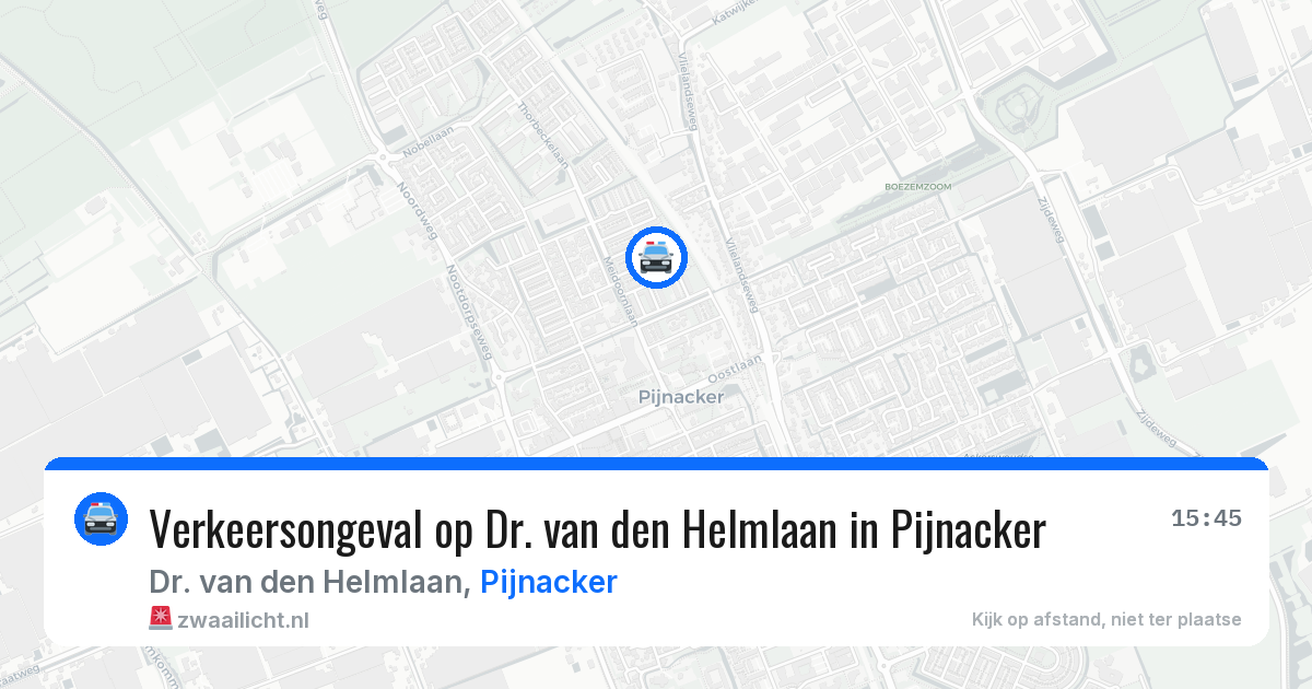 Verkeersongeval op Dr. van den Helmlaan in Pijnacker — 4 mei 2026