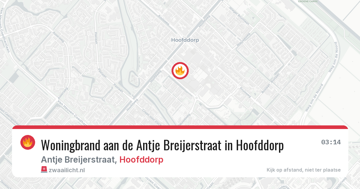 Woningbrand aan de Antje Breijerstraat in Hoofddorp — 3 feb 2026