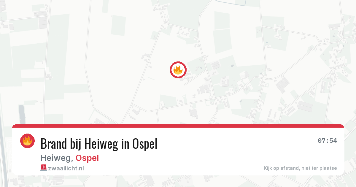Brand bij Heiweg in Ospel — 10 aug 2026
