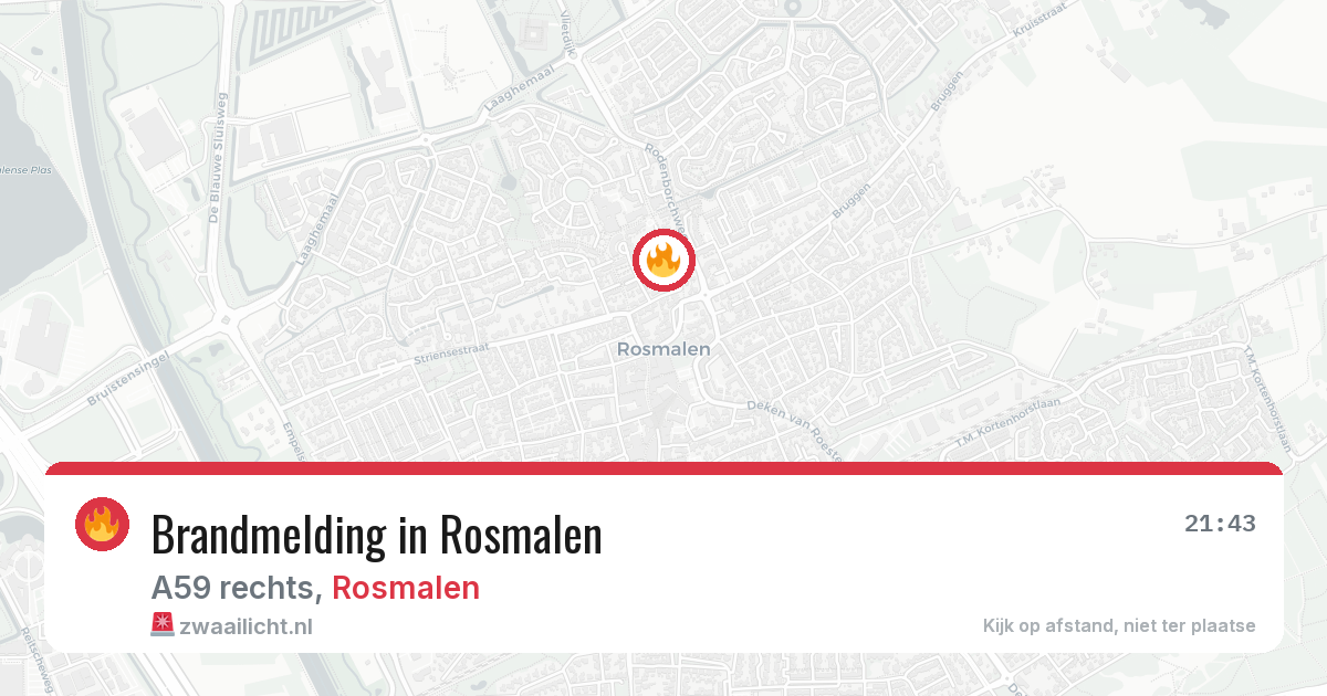 Brandmelding in Rosmalen — 16 jun 2026