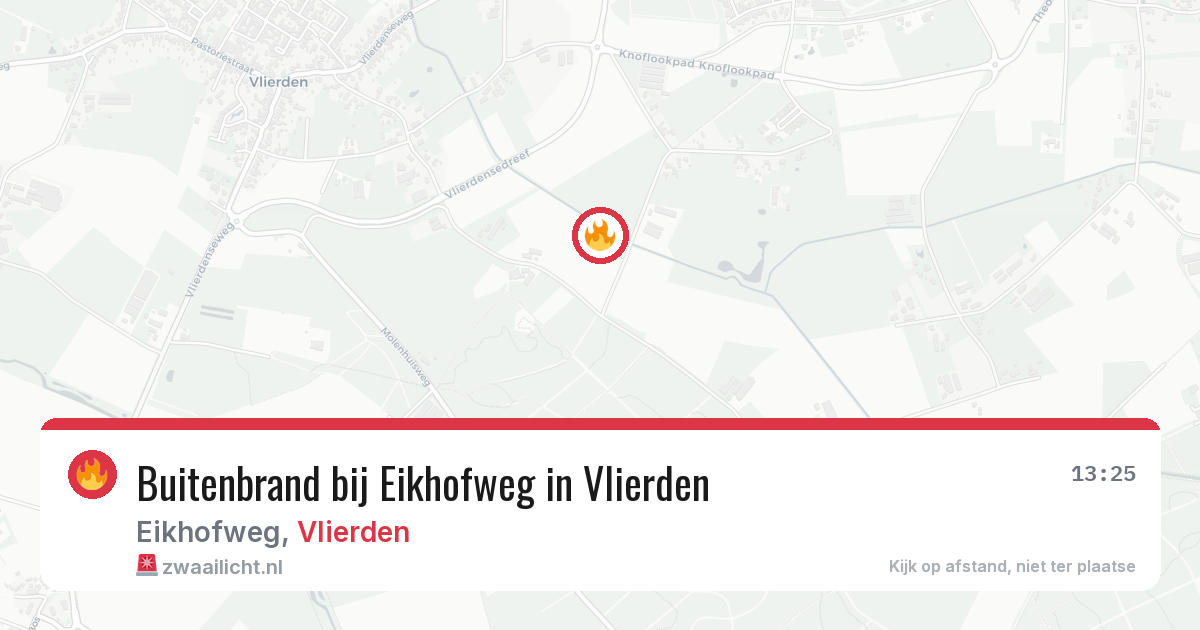 Buitenbrand bij Eikhofweg in Vlierden — 26 jun 2026