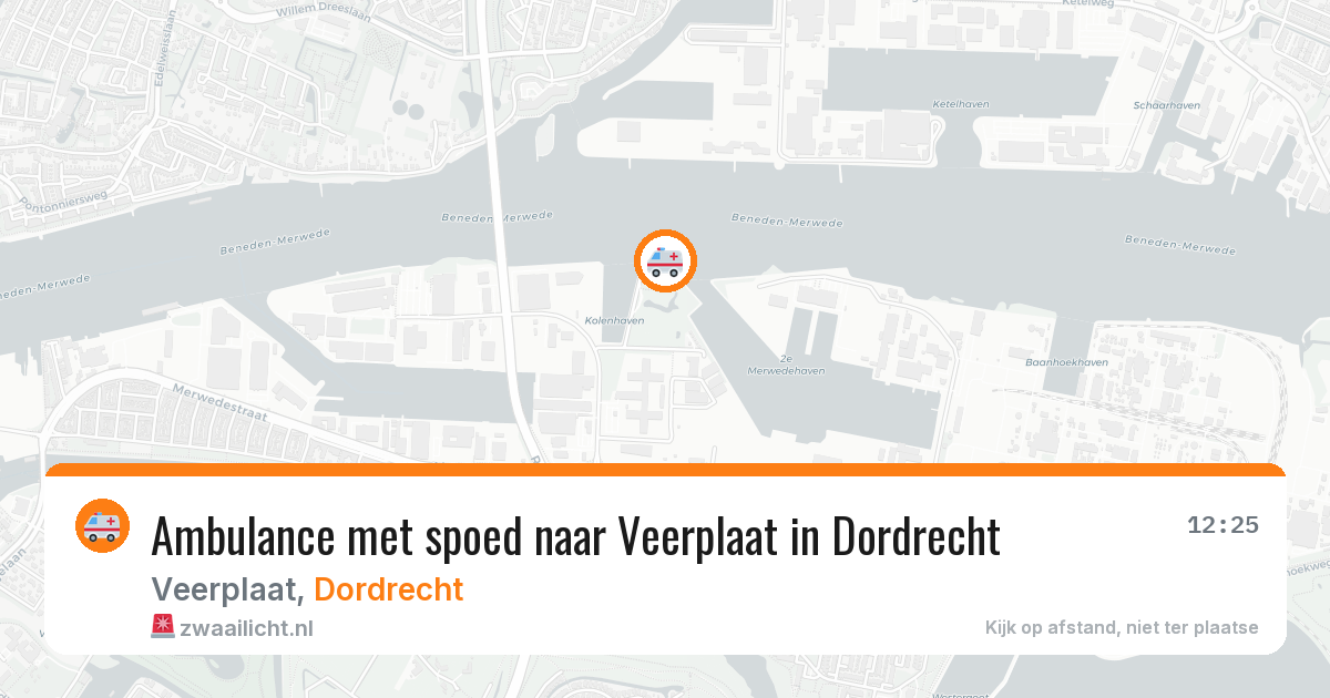 Ambulance met spoed naar Veerplaat in Dordrecht — 26 jan 2026