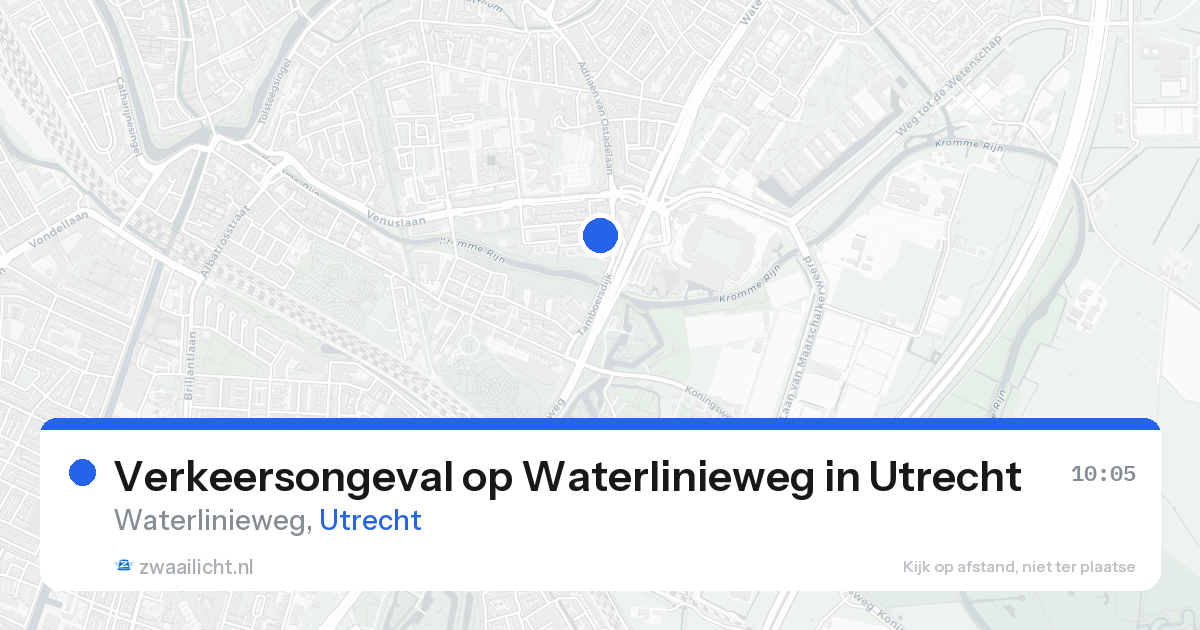 Verkeersongeval op Waterlinieweg in Utrecht — 18 aug 2026
