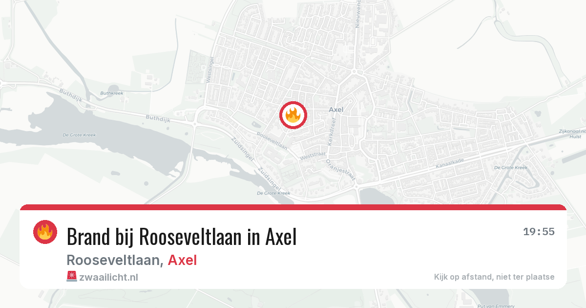 Brand bij Rooseveltlaan in Axel — 24 feb 2026