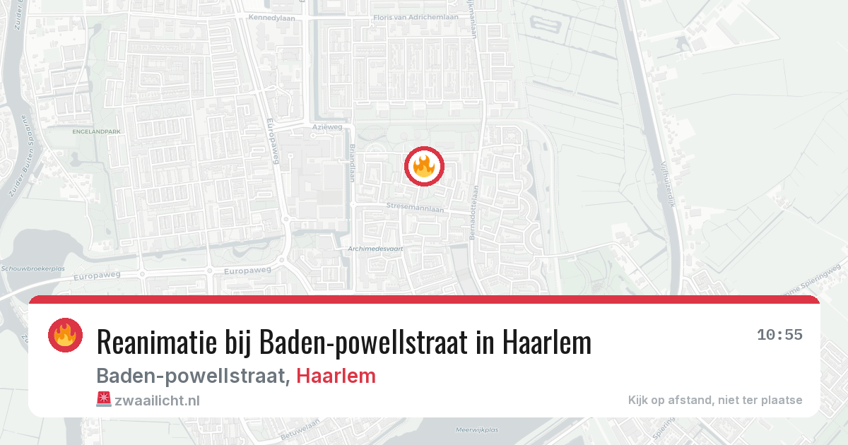Reanimatie bij Baden-powellstraat in Haarlem — 7 aug 2026