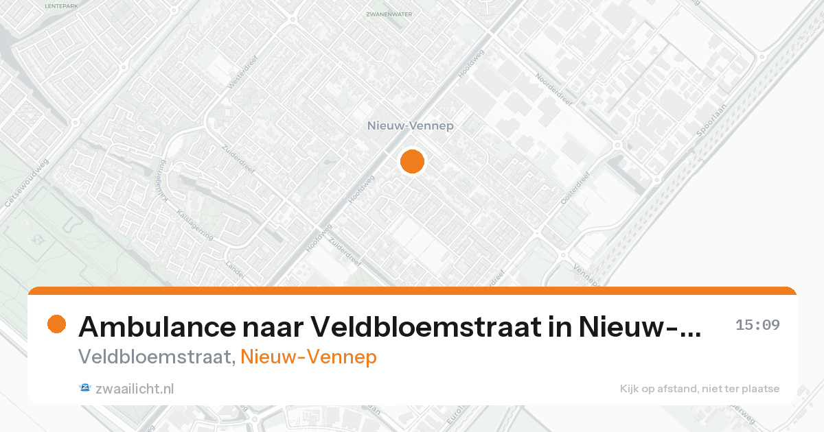 Ambulance naar Veldbloemstraat in Nieuw-Vennep — 29 mei 2026