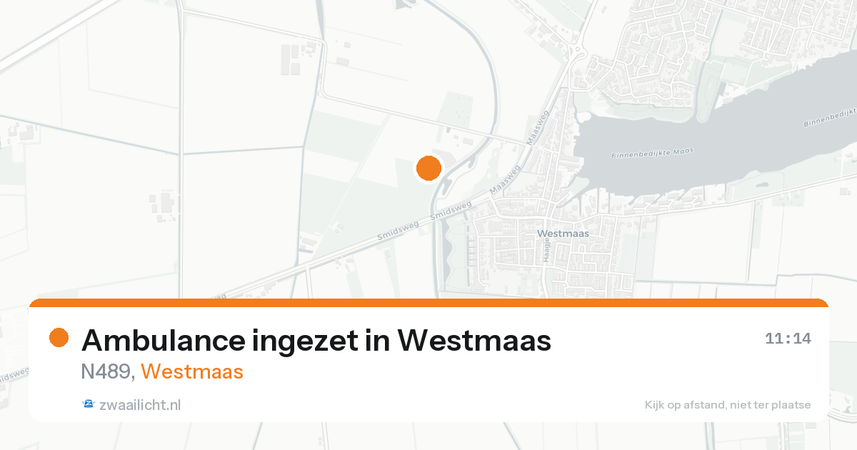 Ambulance ingezet in Westmaas — 21 aug 2026