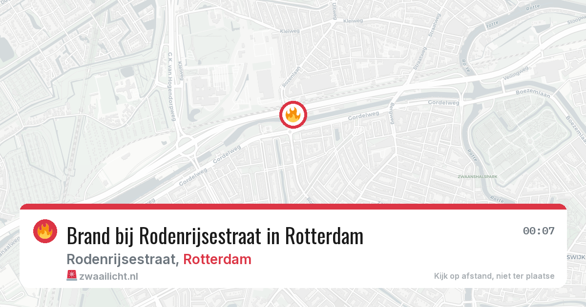 Brand bij Rodenrijsestraat in Rotterdam — 16 apr 2026