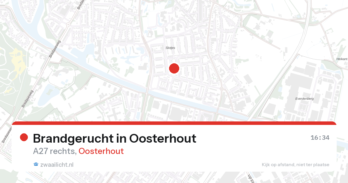 Brandgerucht in Oosterhout — 4 mrt 2026