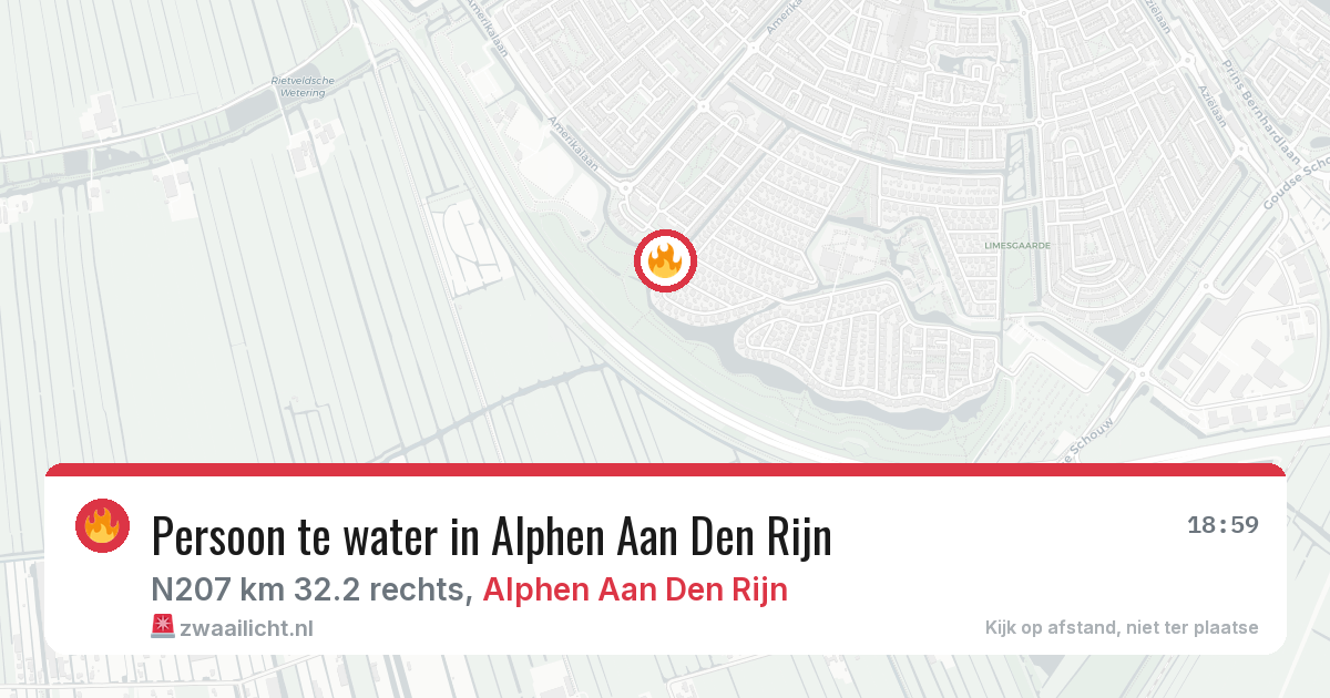 Persoon te water in Alphen Aan Den Rijn — 9 aug 2026