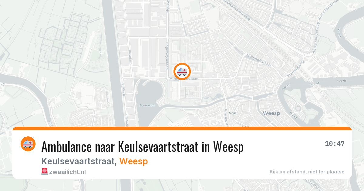Ambulance naar Keulsevaartstraat in Weesp — 14 jun 2026