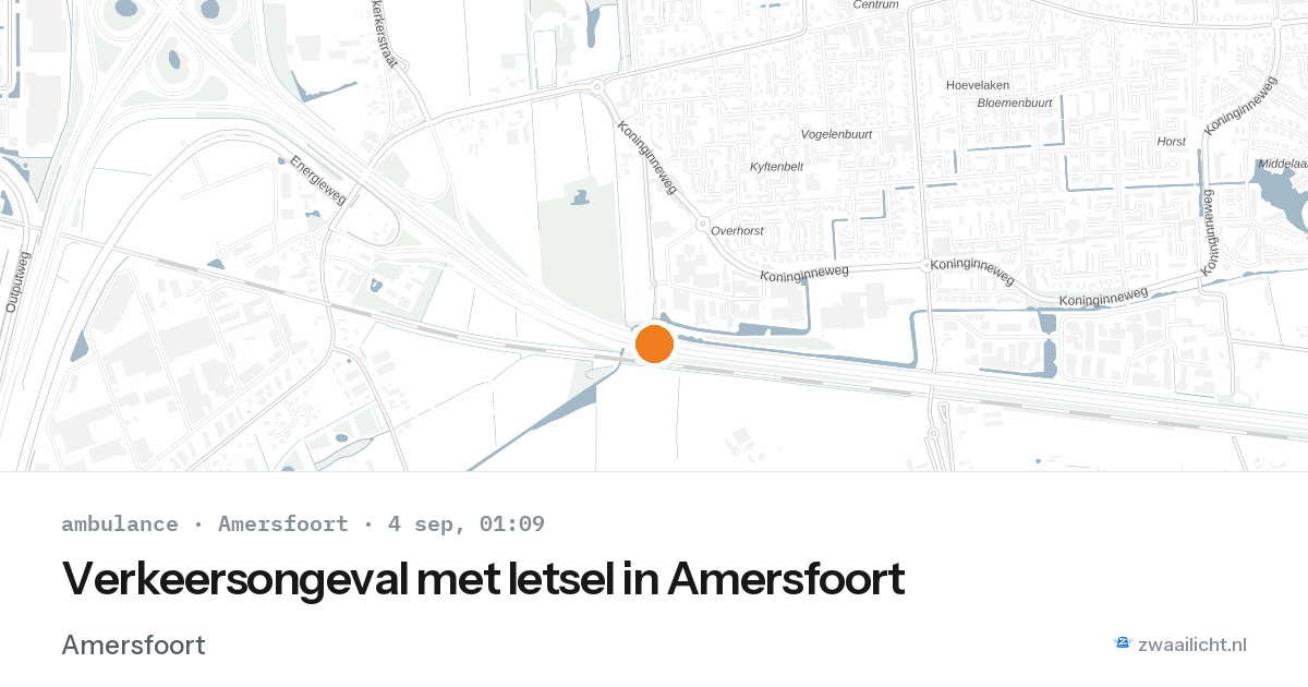Verkeersongeval met letsel in Amersfoort — 3 sep 2026