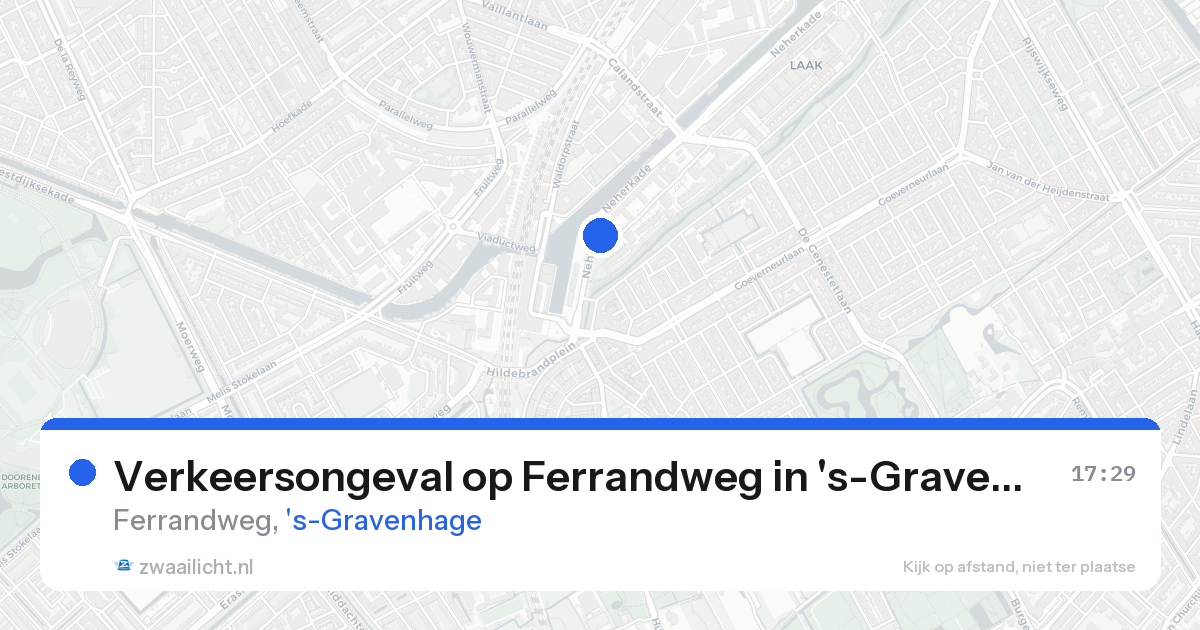 Verkeersongeval op Ferrandweg in 's-Gravenhage — 23 mrt 2026