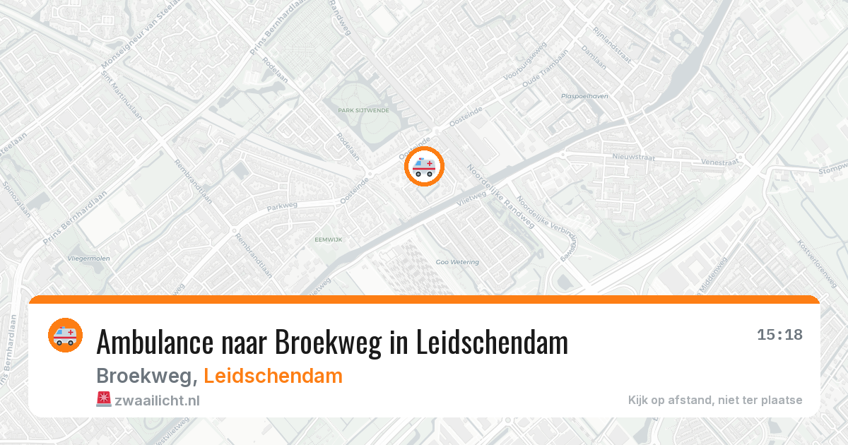 Ambulance naar Broekweg in Leidschendam — 13 mei 2026