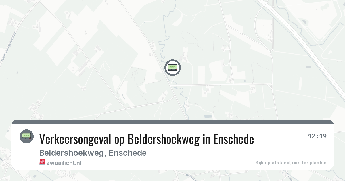 Verkeersongeval op Beldershoekweg in Enschede — 7 apr 2026