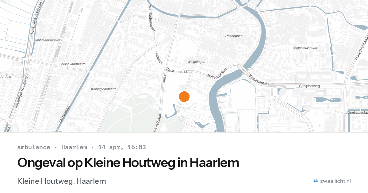 Ongeval op Kleine Houtweg in Haarlem — 14 apr 2026