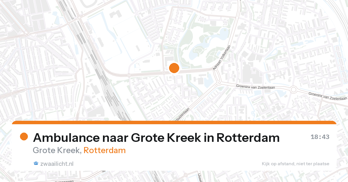 Ambulance naar Grote Kreek in Rotterdam — 27 aug 2026