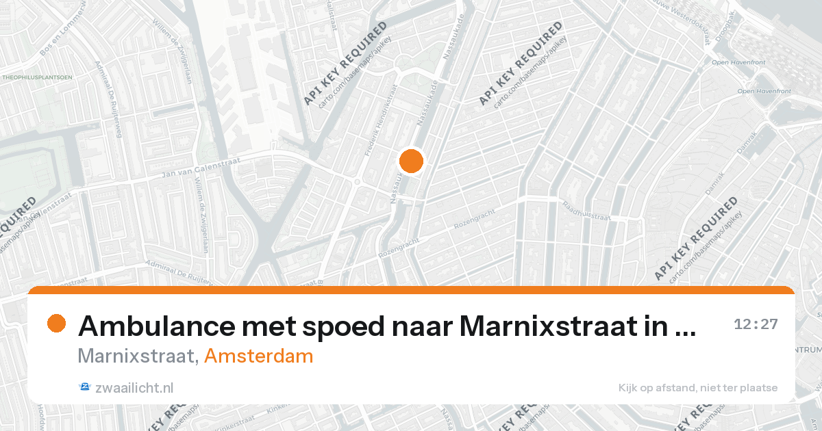 Ambulance met spoed naar Marnixstraat in Amsterdam — 26 aug 2026