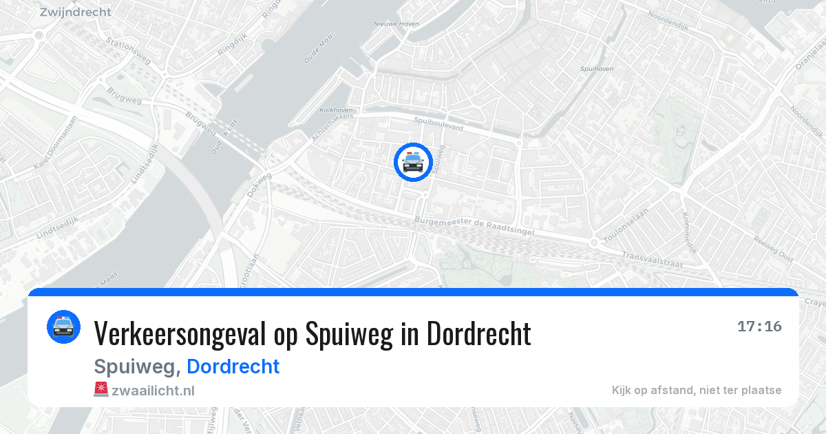 Verkeersongeval op Spuiweg in Dordrecht — 29 apr 2026