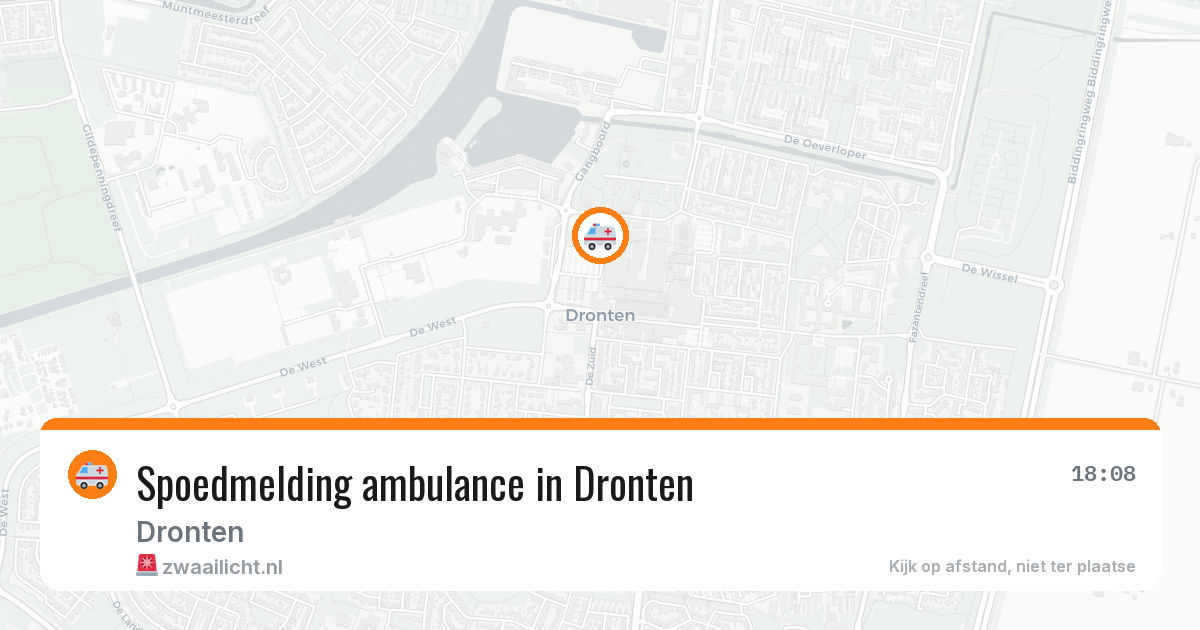 Spoedmelding ambulance in Dronten — 3 aug 2026