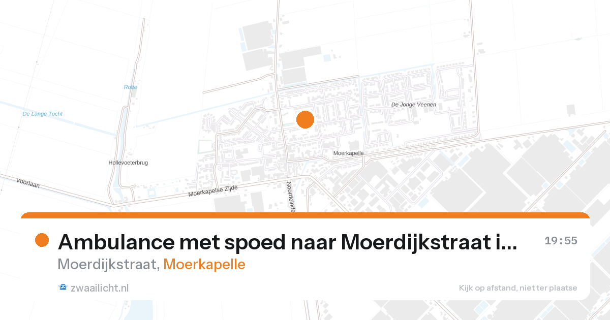 Ambulance met spoed naar Moerdijkstraat in Moerkapelle — 24 aug 2026