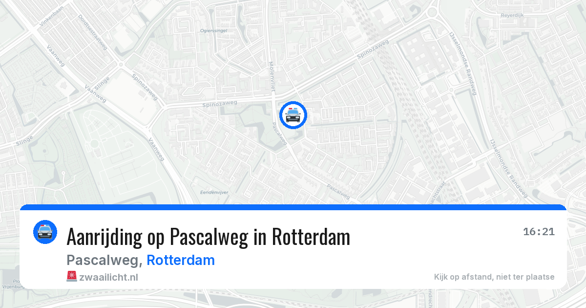 Aanrijding op Pascalweg in Rotterdam — 29 apr 2026