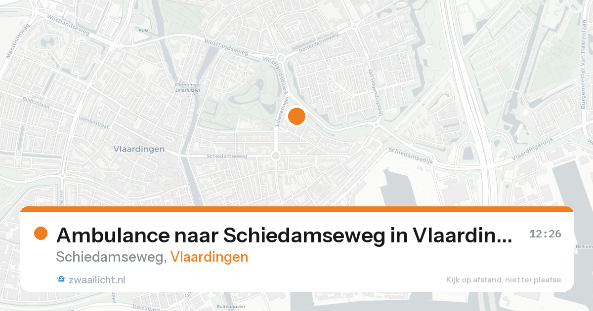 Ambulance naar Schiedamseweg in Vlaardingen — 25 aug 2026